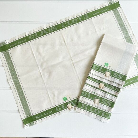 B Altman & Co Vintage 4 Piece Tea Towel Set Pure Linen 29.5"x20" NWT - Picture 2 of 8
